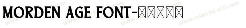 morden age font字体转换